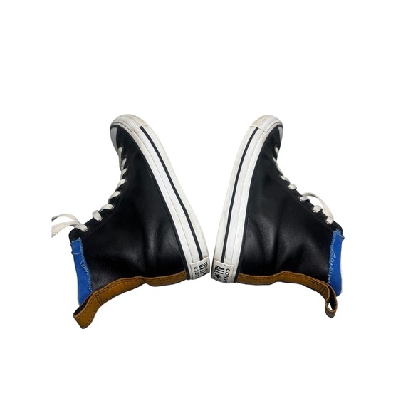 Converse All Star Leather High Top Sneakers Black Casual Shoes ‎ M 6.5 W 8.5 - Picture 2 of 8